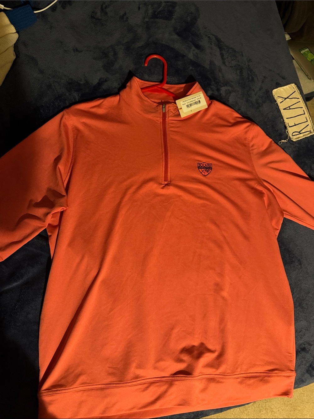 Peter Millar Men's Coral Half-Zip Pullover